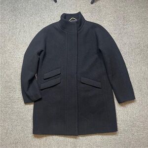 J. Crew Black Italian Wool Cocoon Coat